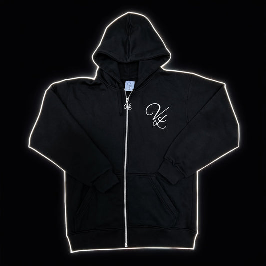 BLACK I ZIP UP HOODIE